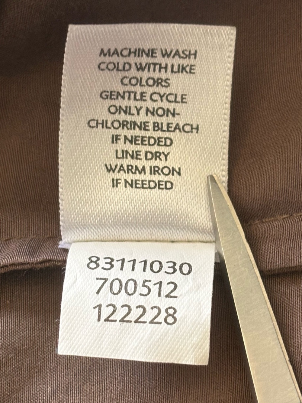 J. Jill Silk Blend Button Down Taupe Brown Empire Waist Blouse Romantic Office - Picture 10 of 10